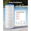 VEVOR PLFPCC80 Pool Filter Replaces Pentair CCP320, Pleatco PCC80-PAK4, Ultral-A5, Unicel C-7470, R173573, Filbur FC-1976, 178580, 817-0081, Clean and Clear Plus 320, L x OD:20″x 7″, 4 x 80 sq.ft(Blue 150 SQFT)