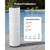 VEVOR PLFPCC80 Pool Filter Replaces Pentair CCP320, Pleatco PCC80-PAK4, Ultral-A5, Unicel C-7470, R173573, Filbur FC-1976, 178580, 817-0081, Clean and Clear Plus 320, L x OD:20″x 7″, 4 x 80 sq.ft(Black 4X105 SQFT)
