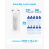 VEVOR Pitcher Water Filter Replacements, 3-Pack Water Filters for Pitchers and Dispensers, No BPA, Last 3 Months or 211 Gallons, Reduce Chlorine, Rust, Odors, PFOA/PFOS, for Water Filter Pitcher 6287(Glass Filter Pitcher)