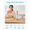 VEVOR Pitcher Water Filter Replacements, 3-Pack Water Filters for Pitchers and Dispensers, No BPA, Last 3 Months or 211 Gallons, Reduce Chlorine, Rust, Odors, PFOA/PFOS, for Water Filter Pitcher 6287(Glass Filter Pitcher)