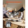 VEVOR Sliding Compound Miter Saw, 12-Inch Blade, 15 Amp Motor, 60-Tooth, Corded Double Bevel Sliding Miter Saw, LED Precision Alignment, Angle Adjustable, for Wood, Composite Decking, Laminates(Double Bevel-12″)