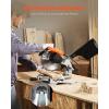 VEVOR Sliding Compound Miter Saw, 12-Inch Blade, 15 Amp Motor, 60-Tooth, Corded Double Bevel Sliding Miter Saw, LED Precision Alignment, Angle Adjustable, for Wood, Composite Decking, Laminates(Single Bevel-10″)