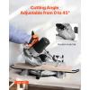 VEVOR Sliding Compound Miter Saw, 12-Inch Blade, 15 Amp Motor, 60-Tooth, Corded Double Bevel Sliding Miter Saw, LED Precision Alignment, Angle Adjustable, for Wood, Composite Decking, Laminates(Single Bevel-10″)