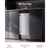 VEVOR Under Counter Ice Maker Machine, Crescent Ice, 25 Lbs/Day Stainless Steel Built in Ice Maker with Reversible Door, 22Lbs Storage Ice Maker Machine for Commercial Home Kitchen, No Drain Required(Nugget Ice with Drain)