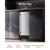 VEVOR Under Counter Ice Maker Machine, Crescent Ice, 25 Lbs/Day Stainless Steel Built in Ice Maker with Reversible Door, 22Lbs Storage Ice Maker Machine for Commercial Home Kitchen, No Drain Required(Cube Ice)