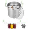 VEVOR Canning Supplies Starter Kit, 9 Pieces Stainless Steel Water Bath Canning Kit for Beginners, Canning Tools Set: Rack, Ladle, Measuring Spoon, Funnel, Tongs, Jar Lifter, Jar Wrench(21 Quarts)
