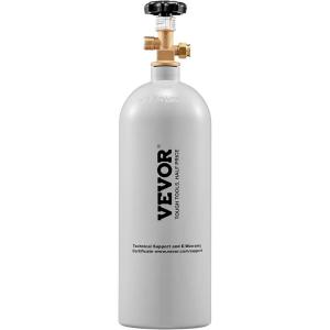 VEVOR CO2 Tank, 10 lbs New Aluminum Alloy Cylinder, CO2 Air Tank with Light Spray Coating, CGA320 Valve, Handle & Adjustable Pressure, DOT Approved Cylinder for Draft Beer Dispensing(5 lbs)