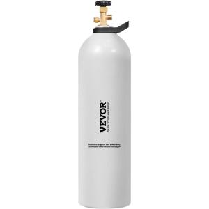 VEVOR CO2 Tank, 10 lbs New Aluminum Alloy Cylinder, CO2 Air Tank with Light Spray Coating, CGA320 Valve, Handle & Adjustable Pressure, DOT Approved Cylinder for Draft Beer Dispensing(15 lbs)