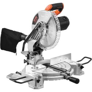 VEVOR Sliding Compound Miter Saw, 12-Inch Blade, 15 Amp Motor, 60-Tooth, Corded Double Bevel Sliding Miter Saw, LED Precision Alignment, Angle Adjustable, for Wood, Composite Decking, Laminates(Single Bevel-10″)