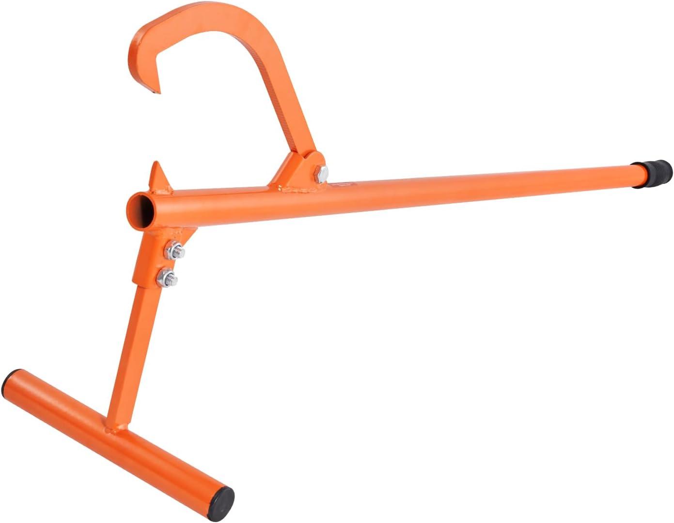image:imageVEVOR 48 Timberjack Log Lifter Adjustable Heavy Duty Log Roller Cant Hook Log Jack with Rubber Grip Log Cant Hook Logging Tools for Rolling and Raising Up Logs up to 15 DiaSteel Handle 48