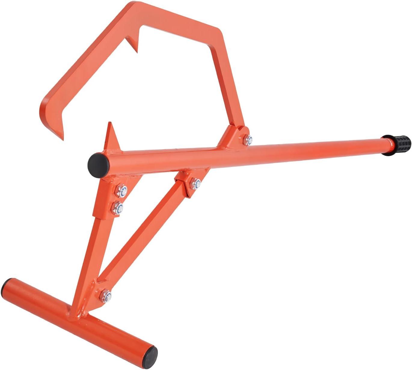image:imageVEVOR 48 Timberjack Log Lifter Adjustable Heavy Duty Log Roller Cant Hook Log Jack with Rubber Grip Log Cant Hook Logging Tools for Rolling and Raising Up Logs up to 15 DiaSteel Handle 48 for Up to 25 Logs