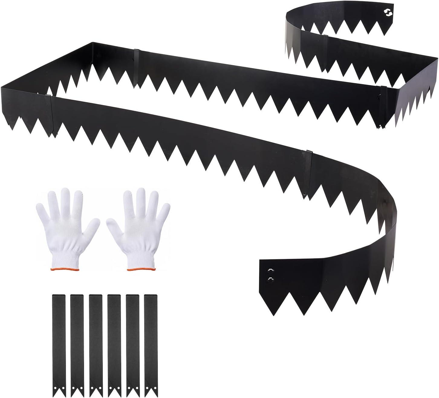 image:imageVEVOR Steel Landscape Edging 6 Packs 40 x 8 in RustResistant Metal Landscape Edging Bendable Garden Edging Border Heavy Duty Lawn Edging EasytoInstall Flower Bed Yard Pathway Divider Black40 L x 6 H 6 Pack