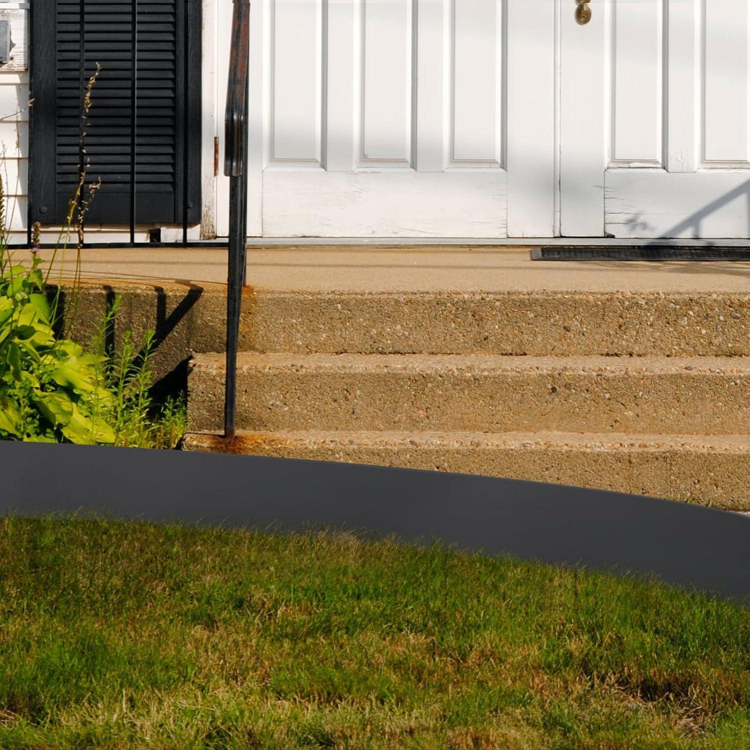 image:imageVEVOR Steel Landscape Edging 6 Packs 40 x 8 in RustResistant Metal Landscape Edging Bendable Garden Edging Border Heavy Duty Lawn Edging EasytoInstall Flower Bed Yard Pathway Divider Black40 L x 12 H 4 Pack