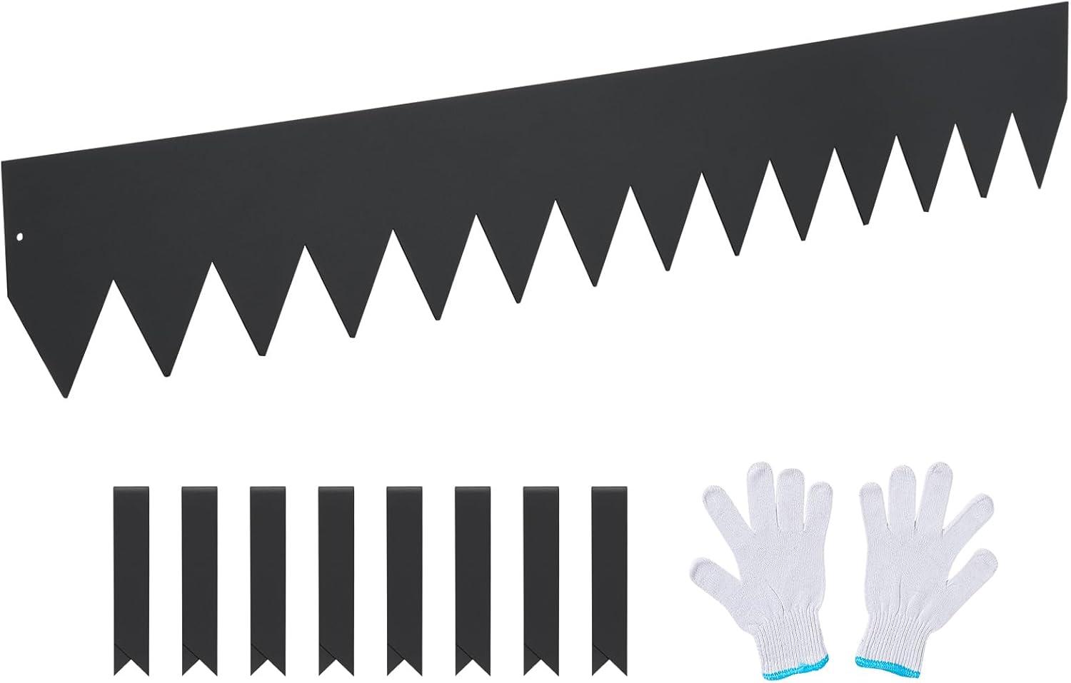 image:imageVEVOR Steel Landscape Edging 6 Packs 40 x 8 in RustResistant Metal Landscape Edging Bendable Garden Edging Border Heavy Duty Lawn Edging EasytoInstall Flower Bed Yard Pathway Divider Black40 L x 6 H 6 Pack