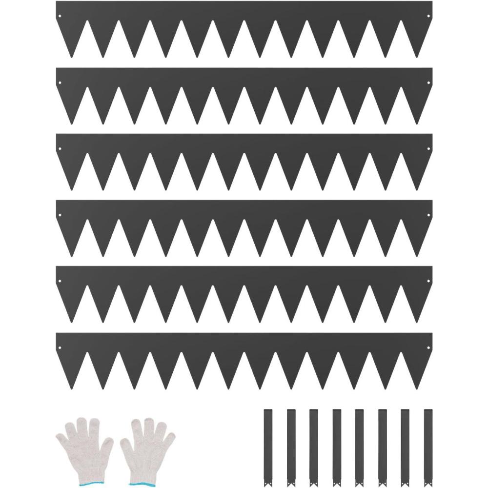 image:imageVEVOR Steel Landscape Edging 6 Packs 40 x 8 in RustResistant Metal Landscape Edging Bendable Garden Edging Border Heavy Duty Lawn Edging EasytoInstall Flower Bed Yard Pathway Divider Black40 L x 6 H 6 Pack