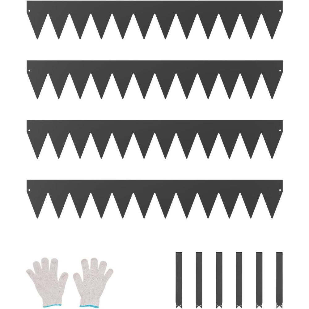 image:imageVEVOR Steel Landscape Edging 6 Packs 40 x 8 in RustResistant Metal Landscape Edging Bendable Garden Edging Border Heavy Duty Lawn Edging EasytoInstall Flower Bed Yard Pathway Divider Black40 L x 6 H 4 Pack