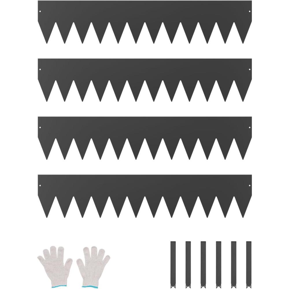 image:imageVEVOR Steel Landscape Edging 6 Packs 40 x 8 in RustResistant Metal Landscape Edging Bendable Garden Edging Border Heavy Duty Lawn Edging EasytoInstall Flower Bed Yard Pathway Divider Black40 L x 8 H 4 Pack