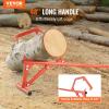 VEVOR 48″ Timberjack Log Lifter, Adjustable Heavy Duty Log Roller Cant Hook, Log Jack with Rubber Grip, Log Cant Hook Logging Tools for Rolling and Raising Up Logs up to 15″ Dia(Steel Handle 48″ for Up to 25″ Logs)
