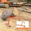 VEVOR 48″ Timberjack Log Lifter, Adjustable Heavy Duty Log Roller Cant Hook, Log Jack with Rubber Grip, Log Cant Hook Logging Tools for Rolling and Raising Up Logs up to 15″ Dia(Wood Handle 46.5″)