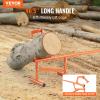 VEVOR 48″ Timberjack Log Lifter, Adjustable Heavy Duty Log Roller Cant Hook, Log Jack with Rubber Grip, Log Cant Hook Logging Tools for Rolling and Raising Up Logs up to 15″ Dia(Steel Handle Dual Feet 48″)