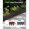 VEVOR Steel Landscape Edging, 6 Packs 40 x 8 in Rust-Resistant Metal Landscape Edging, Bendable Garden Edging Border, Heavy Duty Lawn Edging, Easy-to-Install, Flower Bed Yard Pathway Divider Black(40″ L x 8″ H 4 Pack)