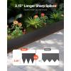 VEVOR Steel Landscape Edging, 6 Packs 40 x 8 in Rust-Resistant Metal Landscape Edging, Bendable Garden Edging Border, Heavy Duty Lawn Edging, Easy-to-Install, Flower Bed Yard Pathway Divider Black(40″ L x 8″ H 3 Pack)