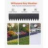 VEVOR Steel Landscape Edging, 6 Packs 40 x 8 in Rust-Resistant Metal Landscape Edging, Bendable Garden Edging Border, Heavy Duty Lawn Edging, Easy-to-Install, Flower Bed Yard Pathway Divider Black(40″ L x 10″ H 6 Pack)