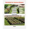 VEVOR Steel Landscape Edging, 6 Packs 40 x 8 in Rust-Resistant Metal Landscape Edging, Bendable Garden Edging Border, Heavy Duty Lawn Edging, Easy-to-Install, Flower Bed Yard Pathway Divider Black(40″ L x 8″ H 4 Pack)