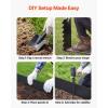 VEVOR Steel Landscape Edging, 6 Packs 40 x 8 in Rust-Resistant Metal Landscape Edging, Bendable Garden Edging Border, Heavy Duty Lawn Edging, Easy-to-Install, Flower Bed Yard Pathway Divider Black(40″ L x 10″ H 6 Pack)
