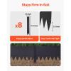 VEVOR Steel Landscape Edging, 6 Packs 40 x 8 in Rust-Resistant Metal Landscape Edging, Bendable Garden Edging Border, Heavy Duty Lawn Edging, Easy-to-Install, Flower Bed Yard Pathway Divider Black(40″ L x 10″ H 6 Pack)