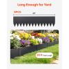 VEVOR Steel Landscape Edging, 6 Packs 40 x 8 in Rust-Resistant Metal Landscape Edging, Bendable Garden Edging Border, Heavy Duty Lawn Edging, Easy-to-Install, Flower Bed Yard Pathway Divider Black(40″ L x 10″ H 6 Pack)