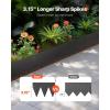 VEVOR Steel Landscape Edging, 6 Packs 40 x 8 in Rust-Resistant Metal Landscape Edging, Bendable Garden Edging Border, Heavy Duty Lawn Edging, Easy-to-Install, Flower Bed Yard Pathway Divider Black(40″ L x 6″ H 6 Pack)