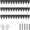 VEVOR Steel Landscape Edging, 6 Packs 40 x 8 in Rust-Resistant Metal Landscape Edging, Bendable Garden Edging Border, Heavy Duty Lawn Edging, Easy-to-Install, Flower Bed Yard Pathway Divider Black(40″ L x 6″ H 3 Pack)