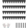 VEVOR Steel Landscape Edging, 6 Packs 40 x 8 in Rust-Resistant Metal Landscape Edging, Bendable Garden Edging Border, Heavy Duty Lawn Edging, Easy-to-Install, Flower Bed Yard Pathway Divider Black(40″ L x 6″ H 4 Pack)