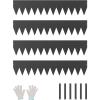 VEVOR Steel Landscape Edging, 6 Packs 40 x 8 in Rust-Resistant Metal Landscape Edging, Bendable Garden Edging Border, Heavy Duty Lawn Edging, Easy-to-Install, Flower Bed Yard Pathway Divider Black(40″ L x 8″ H 4 Pack)