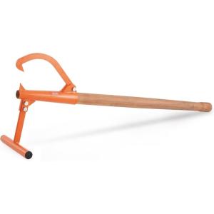 VEVOR 48″ Timberjack Log Lifter, Adjustable Heavy Duty Log Roller Cant Hook, Log Jack with Rubber Grip, Log Cant Hook Logging Tools for Rolling and Raising Up Logs up to 15″ Dia(Wood Handle 46.5″)