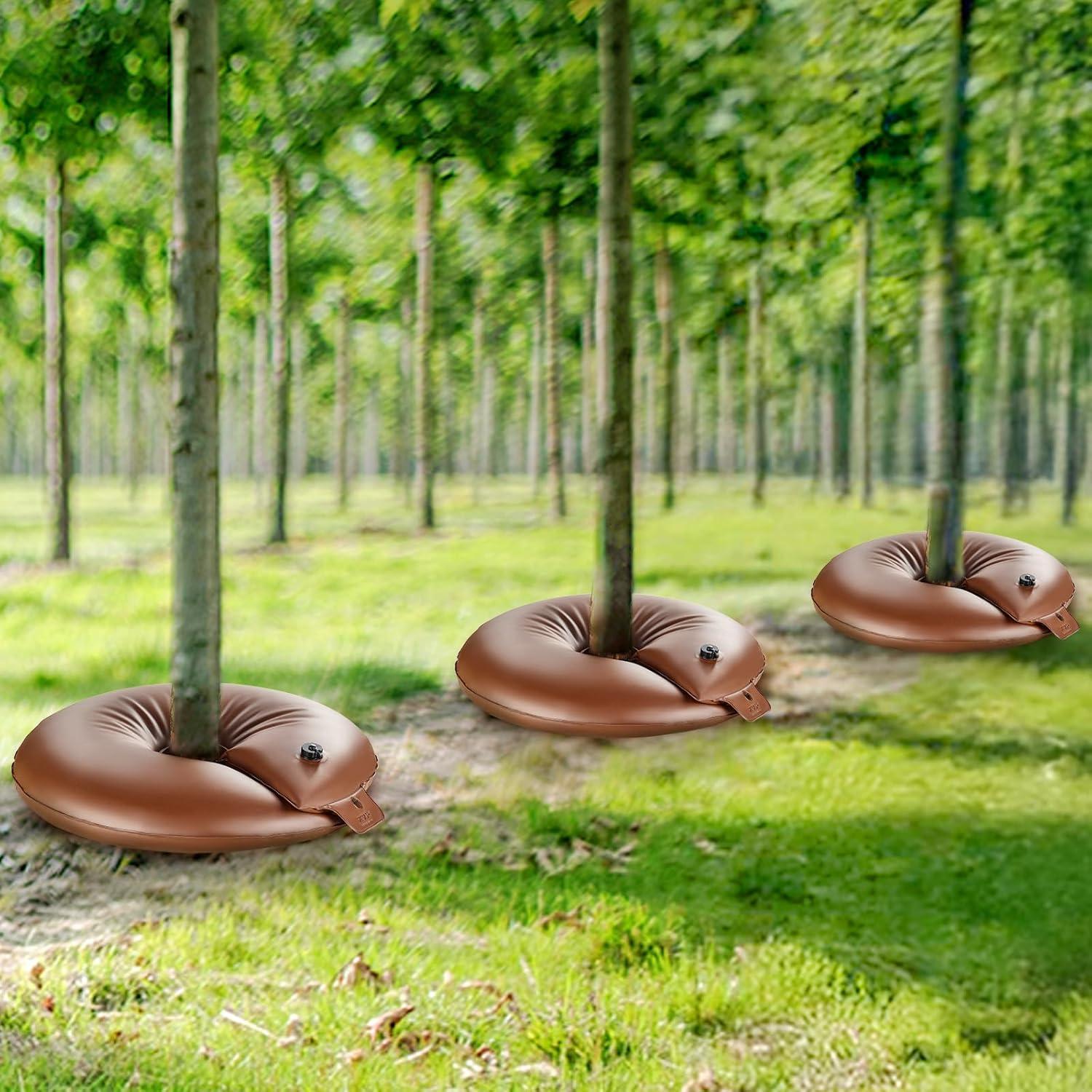 image:imageVEVOR Tree Watering Bag 25 Packs 20 Gallons Watering Bags for New Trees 59 Hours Slow Release Refillable Tree Drip Irrigation Bags with Zipper Durable Tree Watering System for Deep Root Targeting4Pcs 16Gal Ring