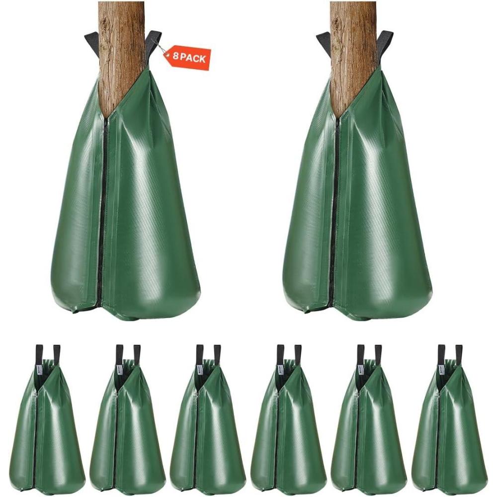 image:imageVEVOR Tree Watering Bag 25 Packs 20 Gallons Watering Bags for New Trees 59 Hours Slow Release Refillable Tree Drip Irrigation Bags with Zipper Durable Tree Watering System for Deep Root Targeting8Pcs 20Gal