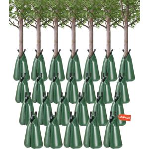 VEVOR Tree Watering Bag, 25 Packs 20 Gallons Watering Bags for New Trees, 5-9 Hours Slow Release Refillable Tree Drip Irrigation Bags with Zipper, Durable Tree Watering System for Deep Root Targeting(25Pcs 20Gal)