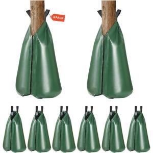 VEVOR Tree Watering Bag, 25 Packs 20 Gallons Watering Bags for New Trees, 5-9 Hours Slow Release Refillable Tree Drip Irrigation Bags with Zipper, Durable Tree Watering System for Deep Root Targeting(8Pcs 20Gal)