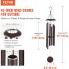 VEVOR 45″ Memorial Wind Chimes for Outside – Professional Deep Tone Gift for Mother’s Day, Father’s Day, Birthdays, D Key Tuned Outdoor Chimes with Bronze Finish, Sympathy Gift for Loss of Loved One(Bronze)
