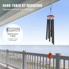 VEVOR 45″ Memorial Wind Chimes for Outside – Professional Deep Tone Gift for Mother’s Day, Father’s Day, Birthdays, D Key Tuned Outdoor Chimes with Bronze Finish, Sympathy Gift for Loss of Loved One(Black)