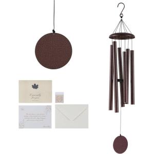 VEVOR 45″ Memorial Wind Chimes for Outside – Professional Deep Tone Gift for Mother’s Day, Father’s Day, Birthdays, D Key Tuned Outdoor Chimes with Bronze Finish, Sympathy Gift for Loss of Loved One(Bronze)