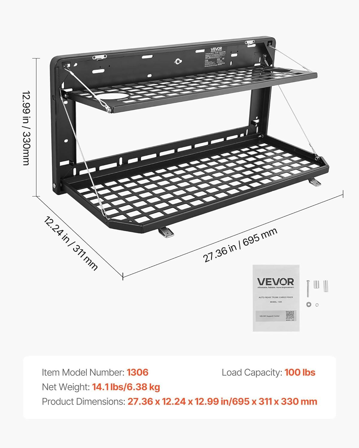 image:imageVEVOR Tailgate Table for 20212026 Ford Bronco 4 Door Hardtops Exclude Bronco Sport Foldable Molle Panel Drop Down Table Rear Door Cargo Storage Rack Shelf Luggage Holder CarrierJeep JL20072024