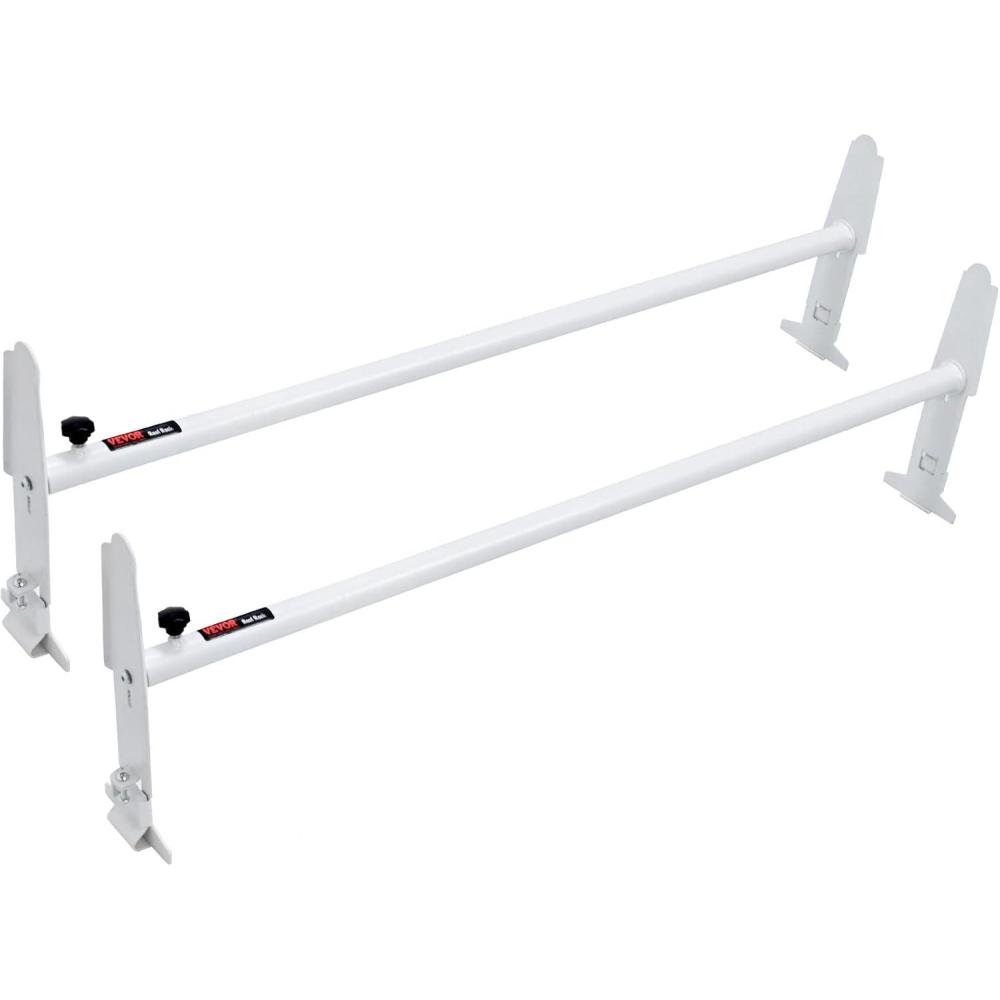 image:imageVEVOR Van Ladder Racks 472787 in Adjustable 500 lbs Capacity Alloy Steel Compatible with FullSize Vans 2 Pcs Whitefor MidLarge Size Vans