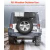 VEVOR Spare Tire Cargo Basket, for 30-40 Inch Tires, Fit for 1976-2024 Jeep Wrangler JK JL TJ YJ CJ, 80 lbs Load Capacity, Utility Cargo Basket Rack Storage Tray Replacement, No-Drill Installation