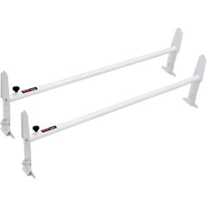 VEVOR Van Ladder Racks, 47.2-78.7 in Adjustable, 500 lbs Capacity, Alloy Steel, Compatible with Full-Size Vans, 2 Pcs White(for Mid-Large Size Vans)