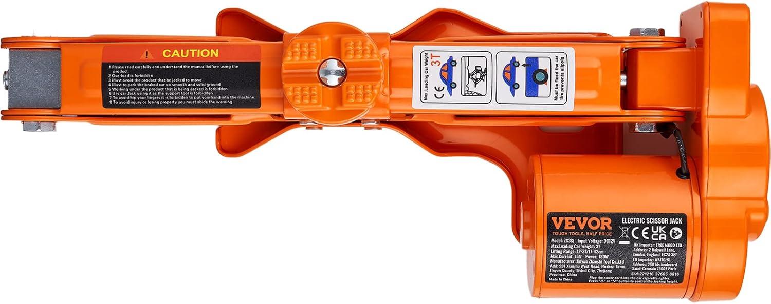 image:imageVEVOR Electric Car Jack Wireless 5 Tons Cordless Remote Control Hydraulic Electric Jack LED Light Hydraulic Repair Tool 135360mm Lifting Range for SUV MPV Sedan Truck Repair3T with Wrench