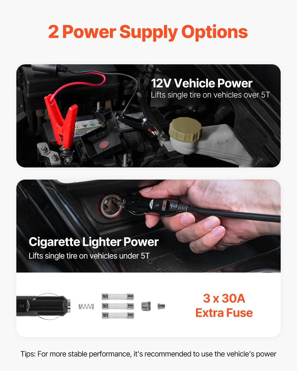 image:imageVEVOR Electric Car Jack Wireless 5 Tons Cordless Remote Control Hydraulic Electric Jack LED Light Hydraulic Repair Tool 135360mm Lifting Range for SUV MPV Sedan Truck Repair15T