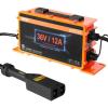 VEVOR 36 Volt Golf Cart Battery Charger, 12 AMP, Smart Battery Charger with D-Style Plug, Compatible with Lead-Acid AGM/Gel/EFB MF NMC LiFePO4 Batteries for EZGO TXT, IP67 Waterproof ETL Certified(36V 12A For D-Style Plug)
